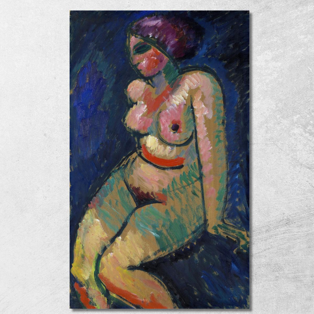 Nudo Femminile Seduto Alexej von Jawlensky avj85 quadro stampato su tela Nudo Femminile Seduto Alexej von Jawlensky avj85 quadro stampato su tela