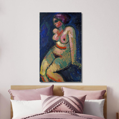Nudo Femminile Seduto Alexej von Jawlensky avj85 quadro stampato su tela
