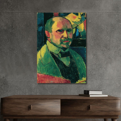Auto Ritratto Alexej von Jawlensky avj86 quadro stampato su tela