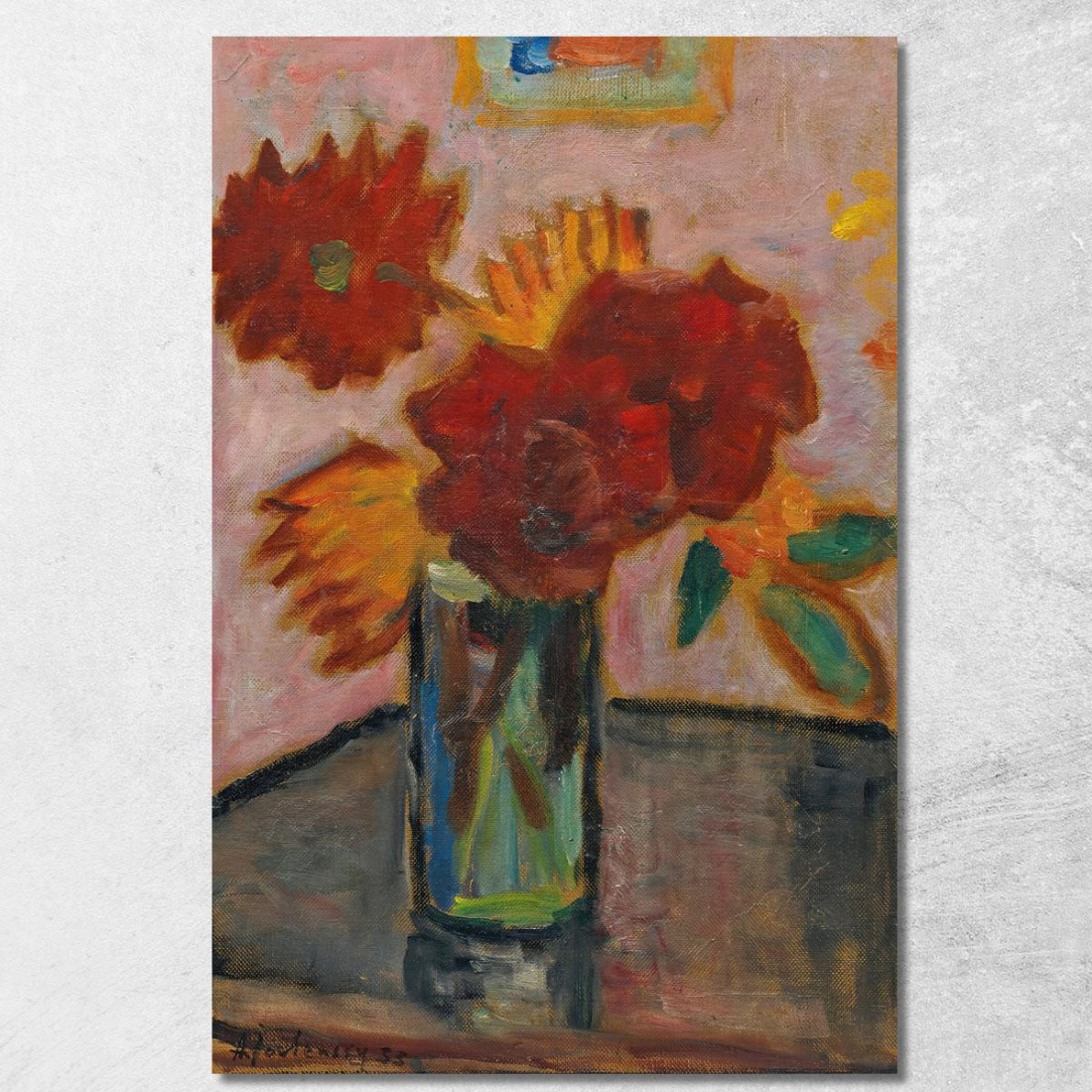 Natura Morta Natura Morta Con Fiori Alexej von Jawlensky avj106 quadro stampato su tela Natura Morta Natura Morta Con Fiori Alexej von Jawlensky avj106 quadro stampato su tela