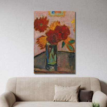 Natura Morta Natura Morta Con Fiori Alexej von Jawlensky avj106 quadro stampato su tela