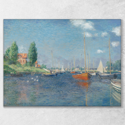 Barche Rosse Argenteuil Claude Monet mnt138 quadro stampato su tela