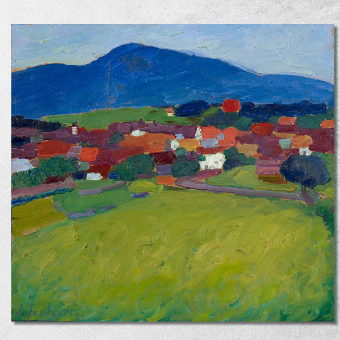 Il Villaggio Di Murnau Alexej von Jawlensky avj118 quadro stampato su tela Il Villaggio Di Murnau Alexej von Jawlensky avj118 quadro stampato su tela