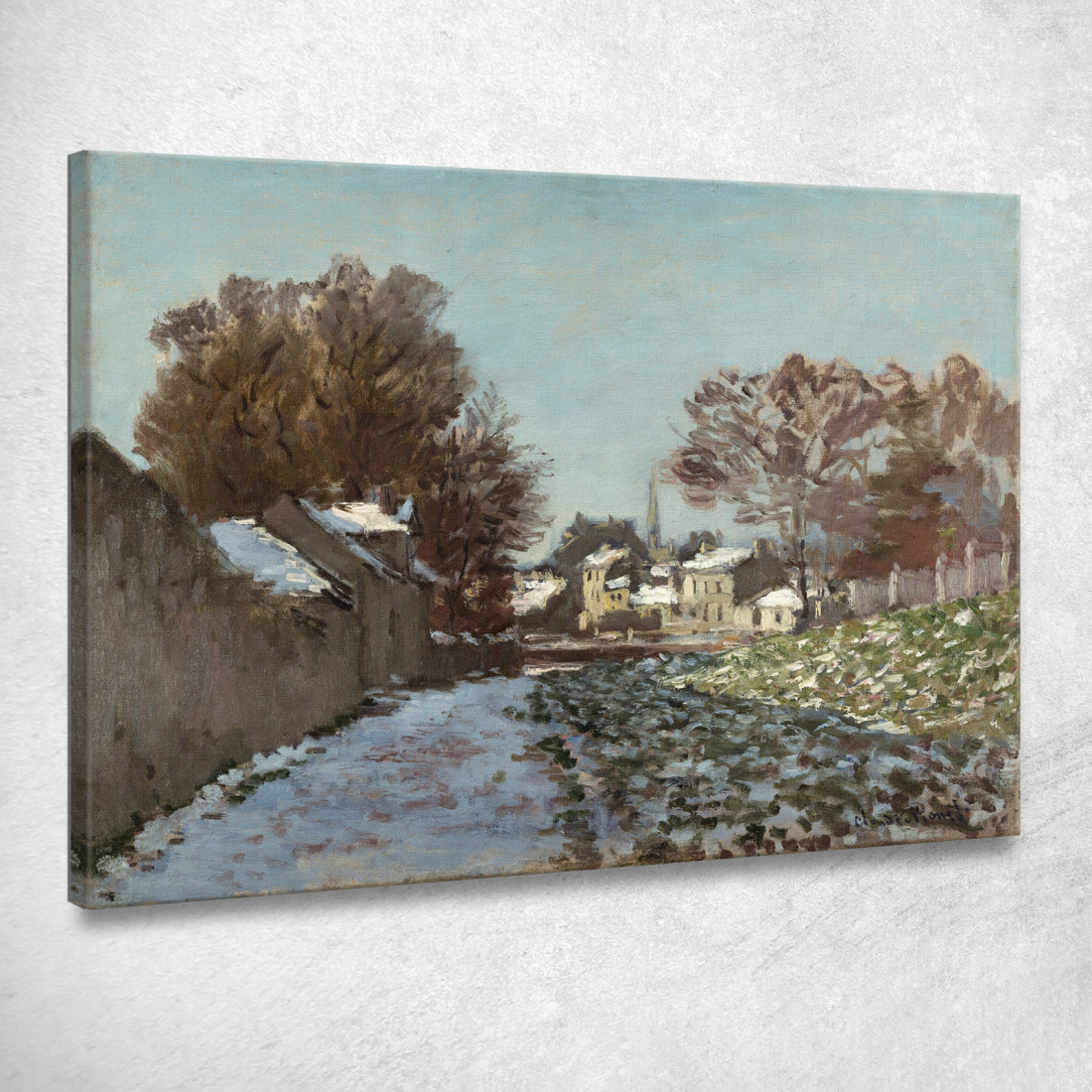 Neve Ad Argenteuil Neve Ad Argenteuil Claude Monet mnt140 quadro stampato su tela Neve Ad Argenteuil Neve Ad Argenteuil Claude Monet mnt140 quadro stampato su tela