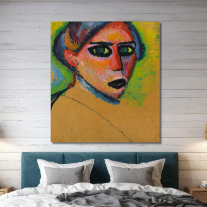Volto Di Donna Alexej von Jawlensky avj132 quadro stampato su tela