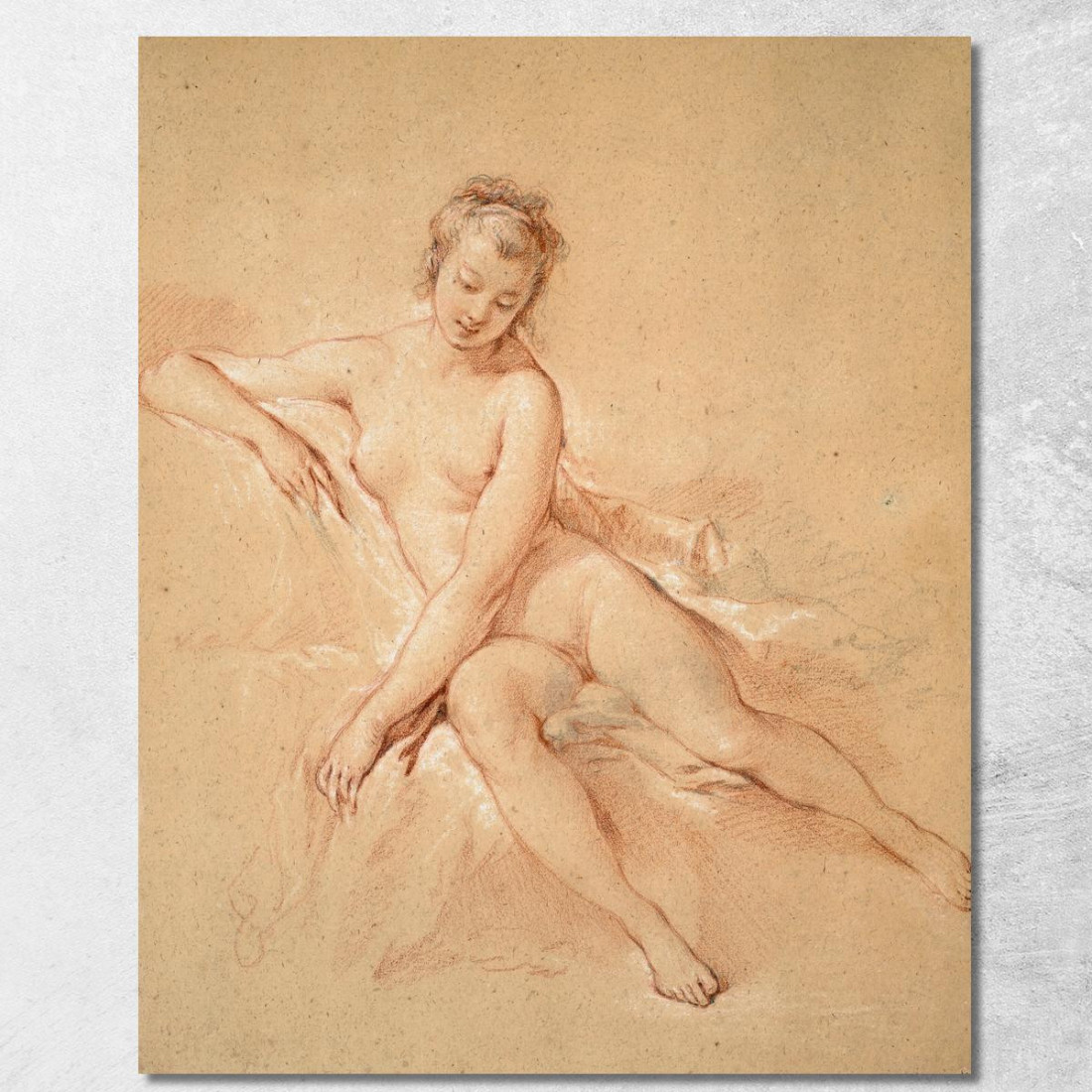 Un Nudo Femminile Seduto François Boucher fbc3 quadro stampato su tela Un Nudo Femminile Seduto François Boucher fbc3 quadro stampato su tela