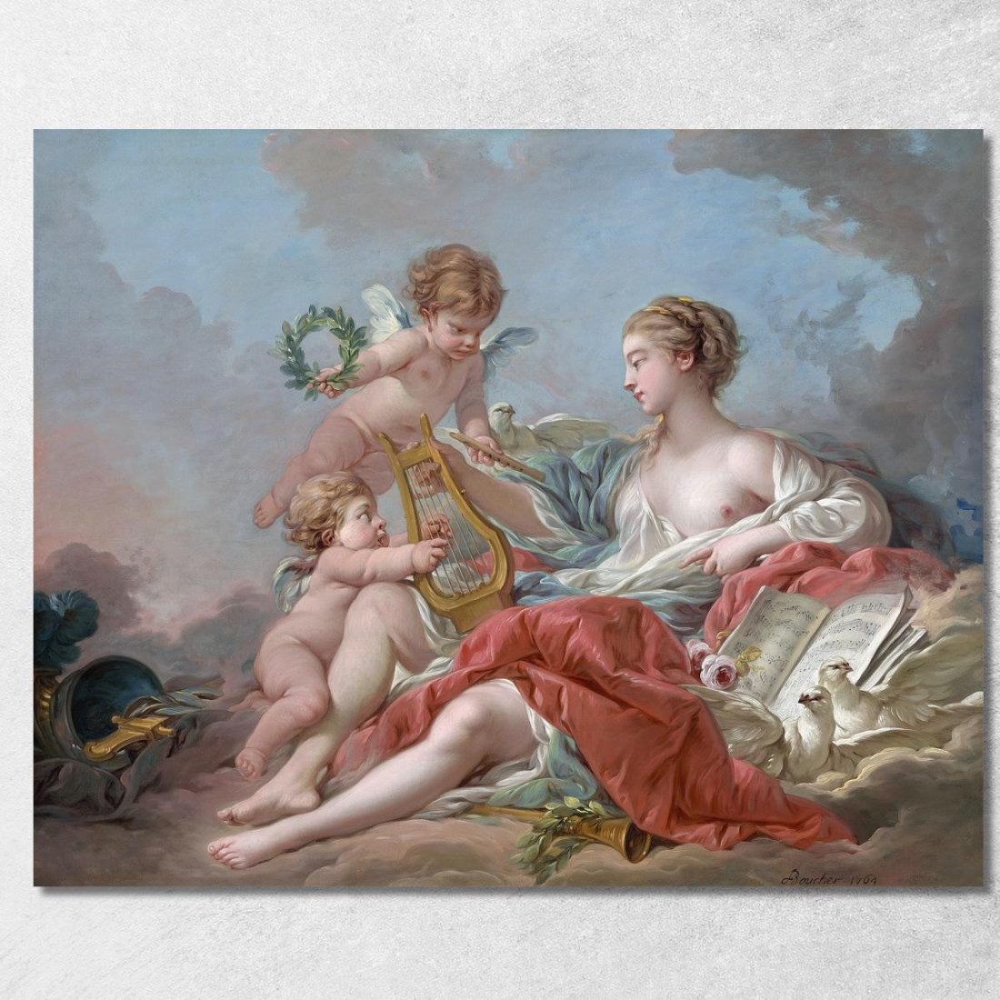 Allegoria Della Musica François Boucher fbc7 quadro stampato su tela Allegoria Della Musica François Boucher fbc7 quadro stampato su tela