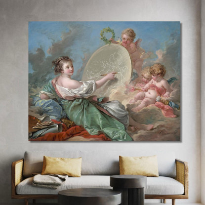 Allegoria Della Pittura François Boucher fbc8 quadro stampato su tela