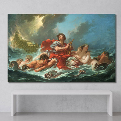 Arione Sul Delfino François Boucher fbc14 quadro stampato su tela