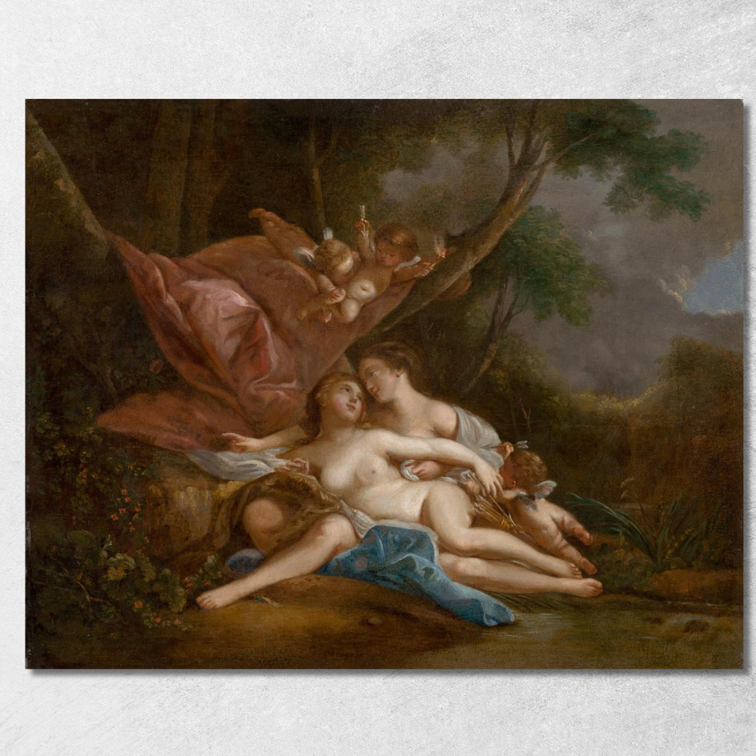 Artemide E Callisto François Boucher fbc15 quadro stampato su tela Artemide E Callisto François Boucher fbc15 quadro stampato su tela