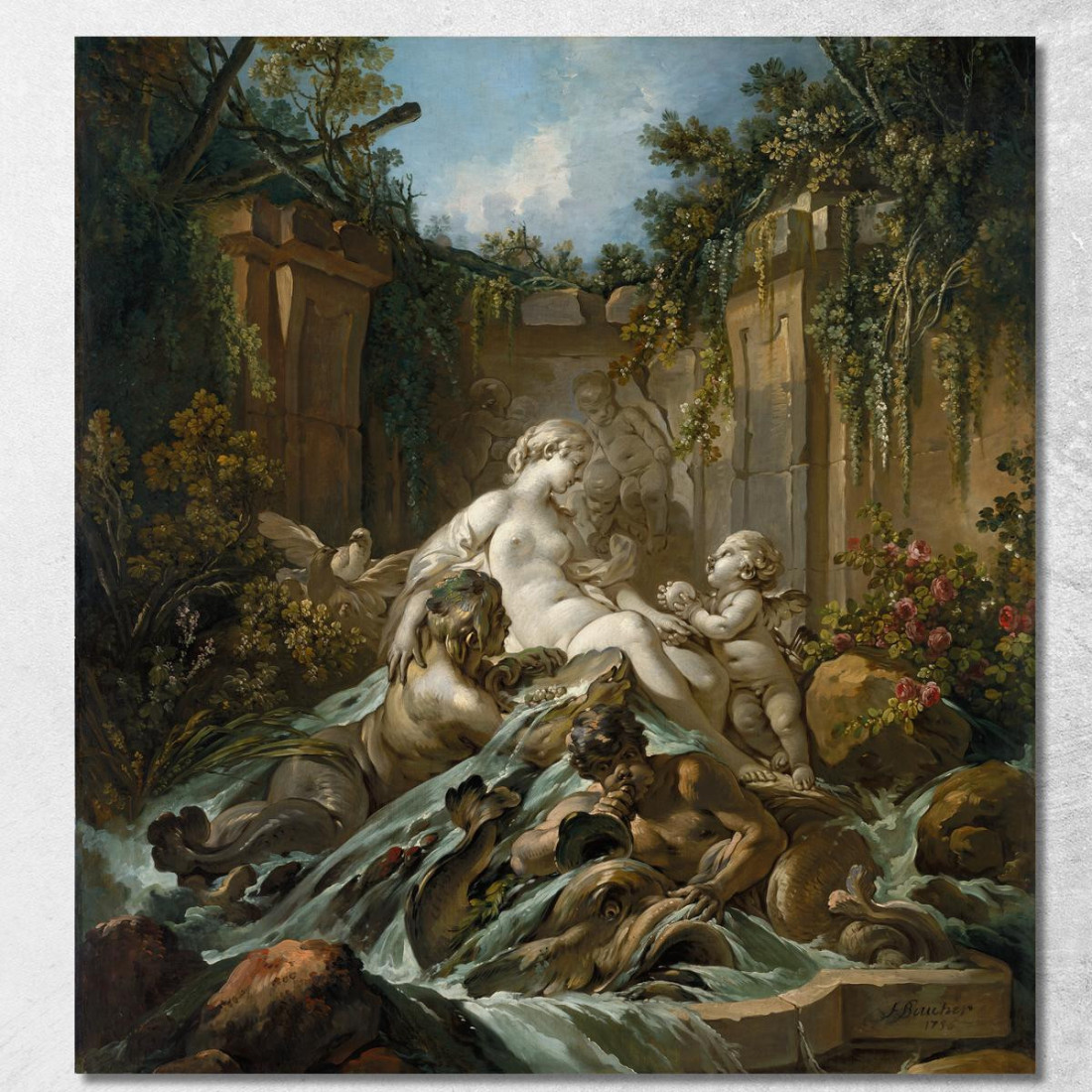 Fontana Di Venere François Boucher fbc31 quadro stampato su tela Fontana Di Venere François Boucher fbc31 quadro stampato su tela