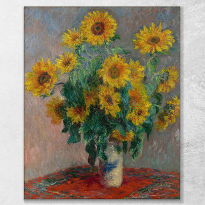Mazzo Di Girasoli Claude Monet mnt153 quadro stampato su tela