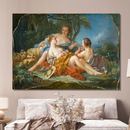 Confidenze Pastorali François Boucher fbc46 quadro stampato su tela
