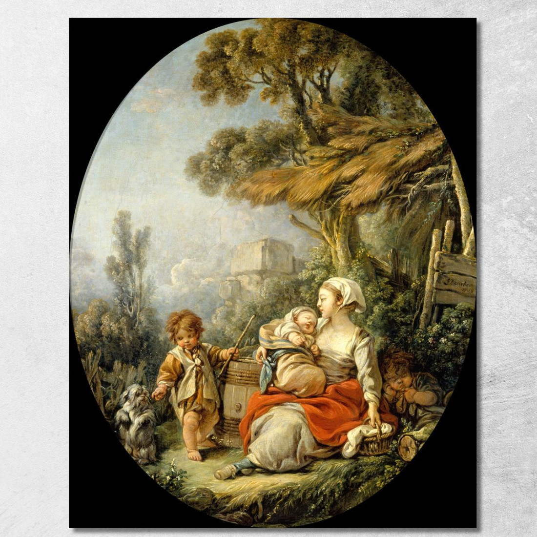 La Madre Felice François Boucher fbc50 quadro stampato su tela La Madre Felice François Boucher fbc50 quadro stampato su tela