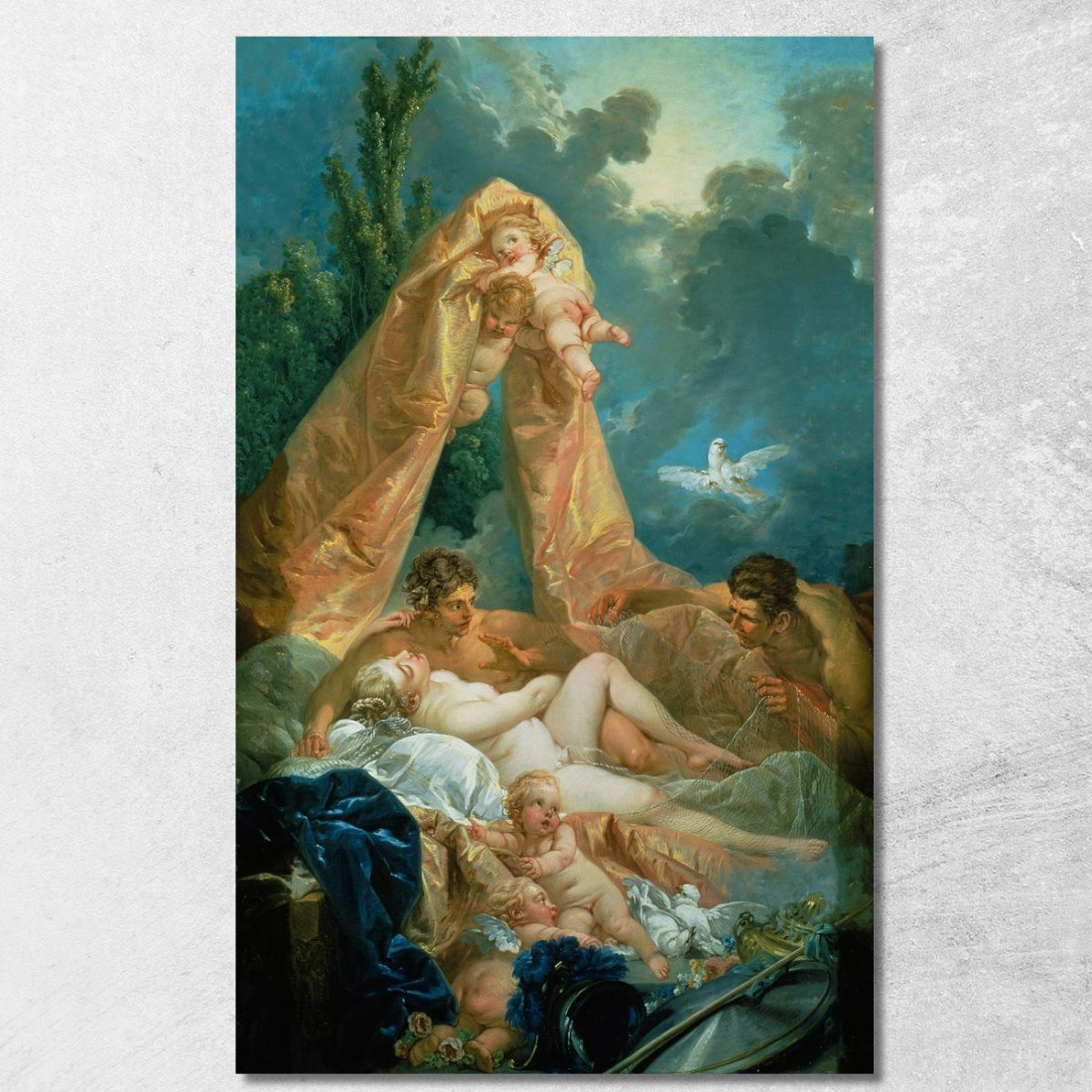 Marte E Venere Sorpresi Da Vulcano François Boucher fbc55 quadro stampato su tela