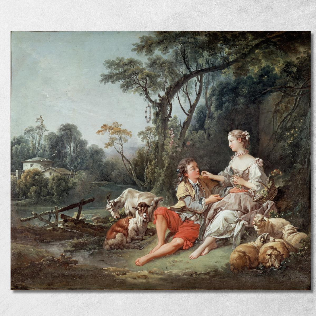 Sta Pensando All'Uva? François Boucher fbc68 quadro stampato su tela Sta Pensando All'Uva? François Boucher fbc68 quadro stampato su tela