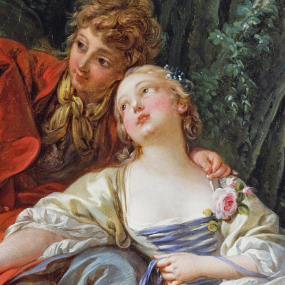 Pastore E Pastorella In Riposo François Boucher fbc76 quadro stampato su tela