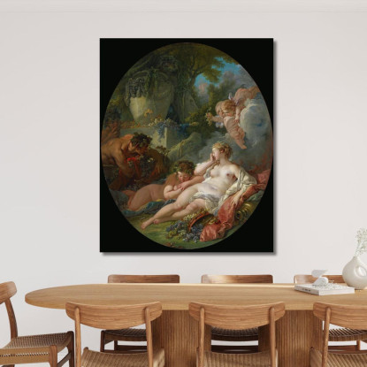 Baccanti Addormentate Sorprese Dai Satiri François Boucher fbc78 quadro stampato su tela