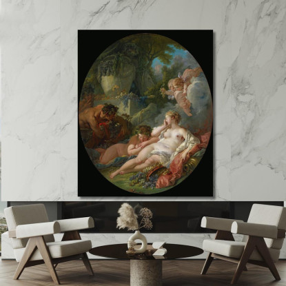 Baccanti Addormentate Sorprese Dai Satiri François Boucher fbc78 quadro stampato su tela