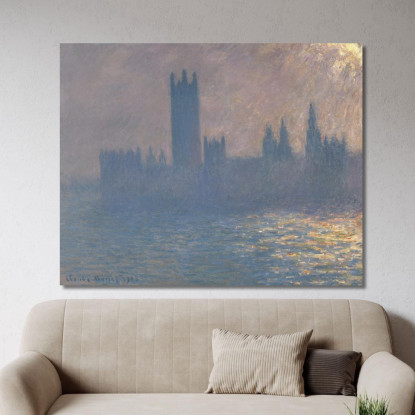 Camere Del Parlamento Effet De Soleil Claude Monet mnt159 quadro stampato su tela