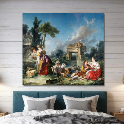 La Fontana Dell'Amore François Boucher fbc92 quadro stampato su tela