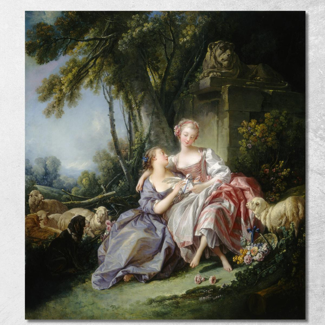 La Lettera D'Amore François Boucher fbc95 quadro stampato su tela La Lettera D'Amore François Boucher fbc95 quadro stampato su tela