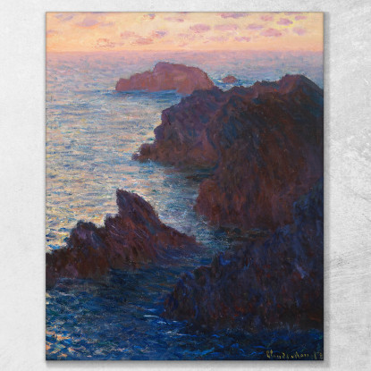 Rocce A Belle-Île Port-Domois Claude Monet mnt164 quadro stampato su tela