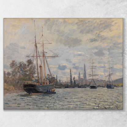 La Senna Vicino A Rouen Claude Monet mnt175 quadro stampato su tela