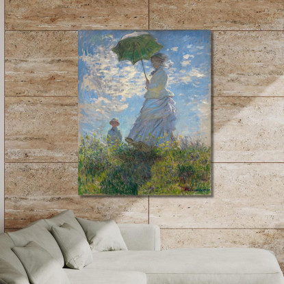 Donna Con Parasole - Madame Claude Monet mnt177 quadro stampato su tela