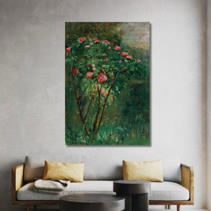 Il Cespuglio Di Rose In Fiore Gustave Caillebotte gcl14 quadro stampato su tela