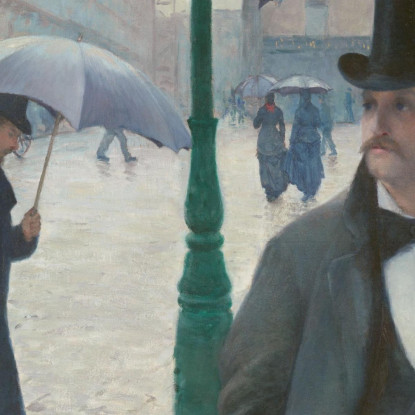 Parigi Street Giorno Di Pioggia Gustave Caillebotte gcl21 quadro stampato su tela