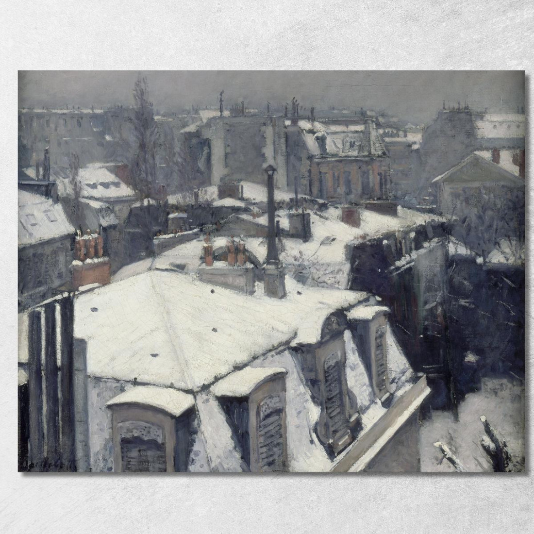 Tetti Nell'Effetto Neve Neve Gustave Caillebotte gcl25 quadro stampato su tela Tetti Nell'Effetto Neve Neve Gustave Caillebotte gcl25 quadro stampato su tela