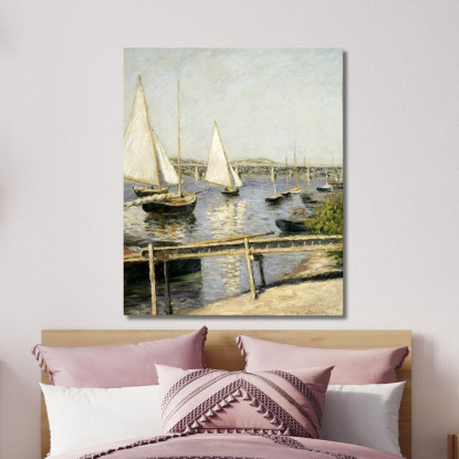 Barche A Vela Ad Argenteuil Gustave Caillebotte gcl26 quadro stampato su tela