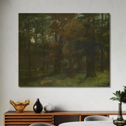 Nella Foresta Gustave Courbet cg1 quadro stampato su tela