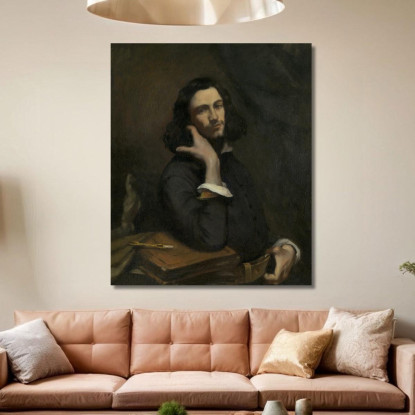 L'Uomo Con La Cintura Di Pelle Gustave Courbet cg2 quadro stampato su tela