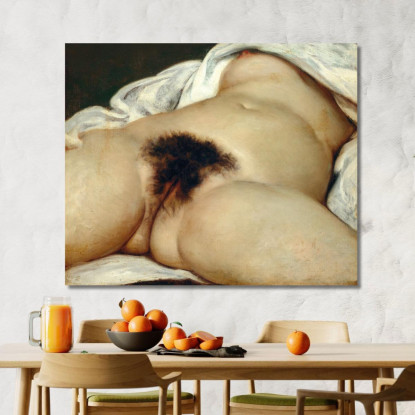 L'Origine Del Mondo Gustave Courbet cg7 quadro stampato su tela