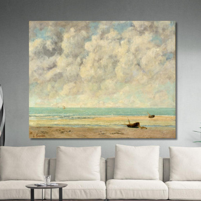 Il Mare Calmo Gustave Courbet cg18 quadro stampato su tela