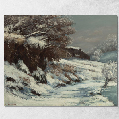 Effetto Neve Gustave Courbet cg21 quadro stampato su tela