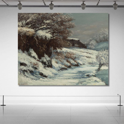 Effetto Neve Gustave Courbet cg21 quadro stampato su tela