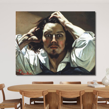 L'Uomo Disperato Gustave Courbet cg22 quadro stampato su tela