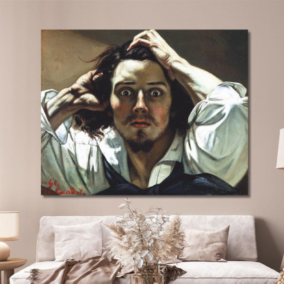 L'Uomo Disperato Gustave Courbet cg22 quadro stampato su tela