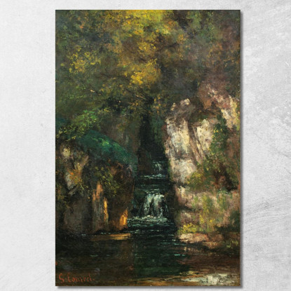 Una Cascata Vicino A Ornans Gustave Courbet cg30 quadro stampato su tela