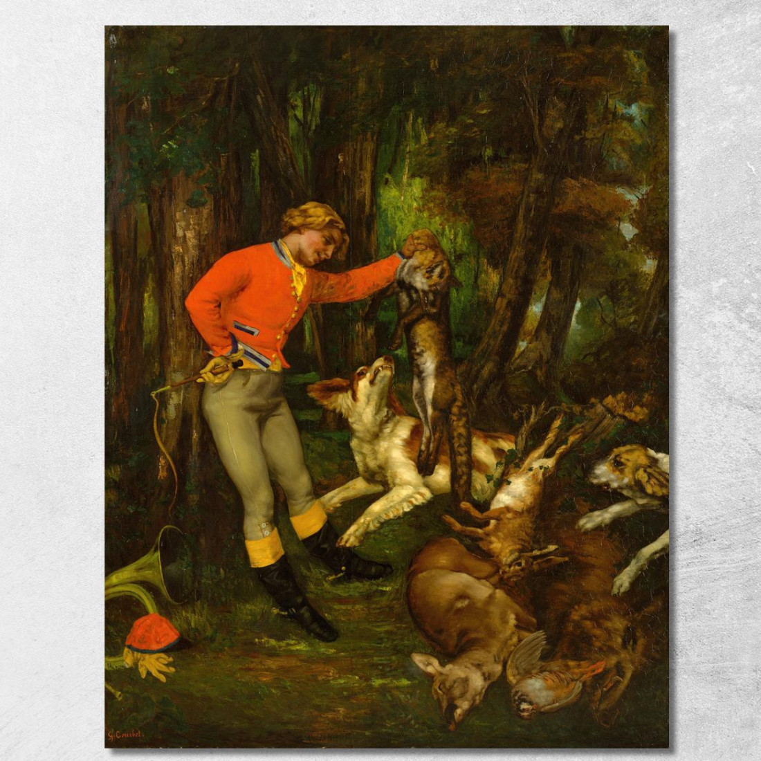 Dopo La Caccia Gustave Courbet cg32 quadro stampato su tela Dopo La Caccia Gustave Courbet cg32 quadro stampato su tela