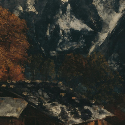 Una Scena Alpina Gustave Courbet cg34 quadro stampato su tela