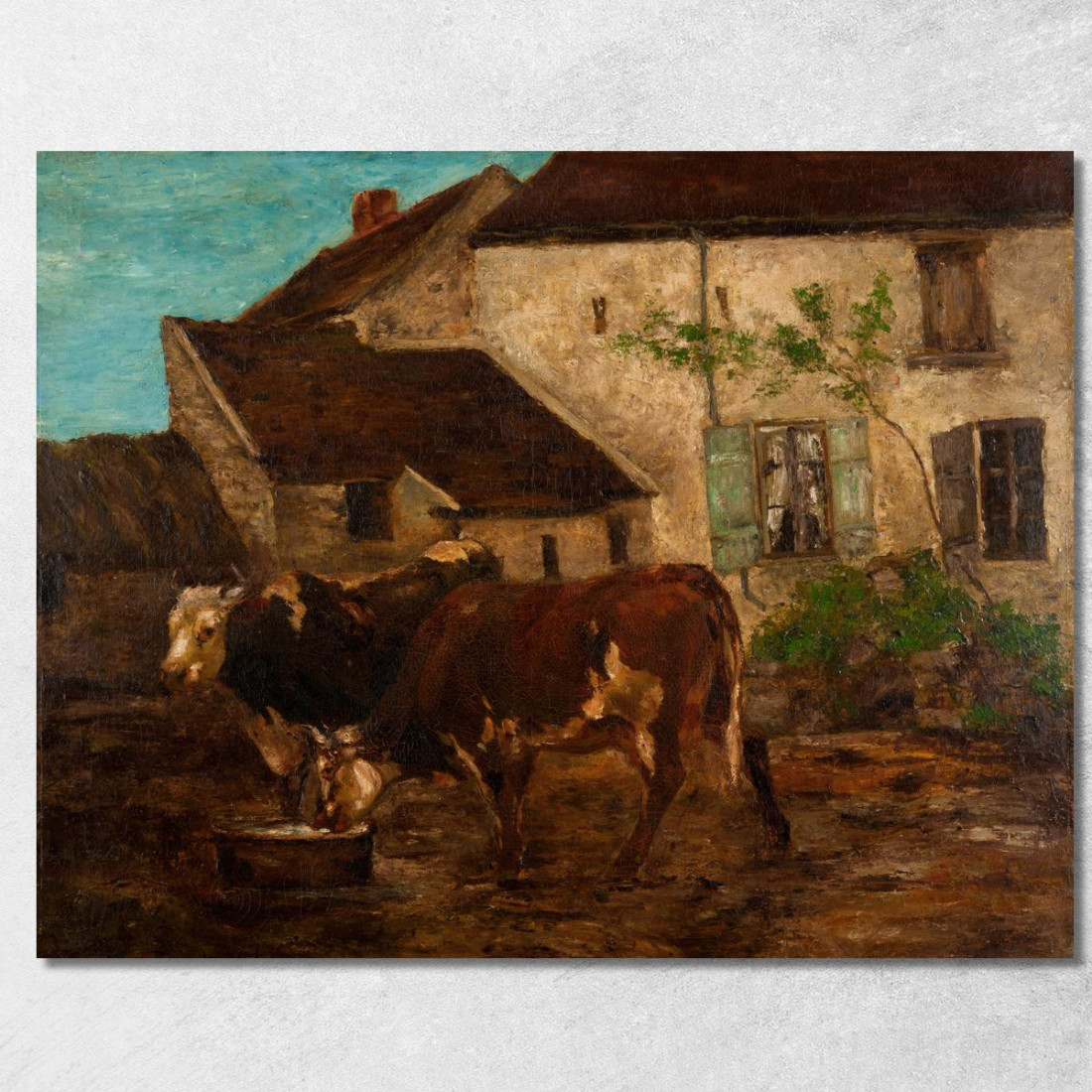 All'Abbeveratoio Gustave Courbet cg35 quadro stampato su tela All'Abbeveratoio Gustave Courbet cg35 quadro stampato su tela