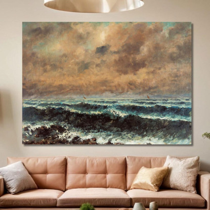 Mare D'Autunno Gustave Courbet cg37 quadro stampato su tela