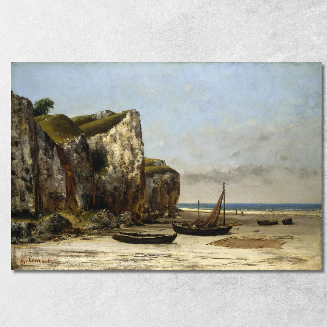 Spiaggia In Normandia Gustave Courbet cg41 quadro stampato su tela Spiaggia In Normandia Gustave Courbet cg41 quadro stampato su tela