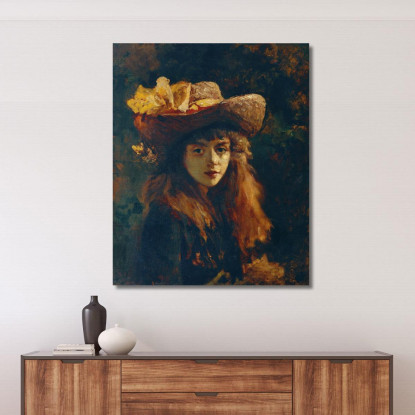 Ritratto Di Una Ragazza Gustave Courbet cg43 quadro stampato su tela