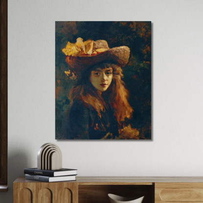 Ritratto Di Una Ragazza Gustave Courbet cg43 quadro stampato su tela