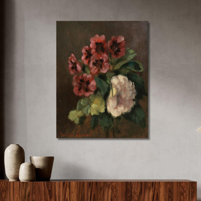 Mazzo Di Fiori Gustave Courbet cg50 quadro stampato su tela